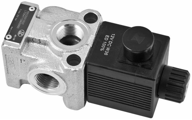 Deviatore elettrico a 3 vie da 1/4" 12VDC - Bosch Rexroth