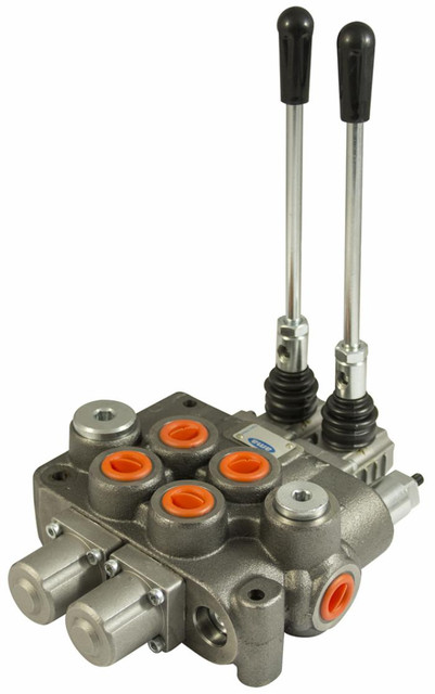 Distributore idraulico da 1/2" a 2 leve doppio effetto 80L - Ama Refluid