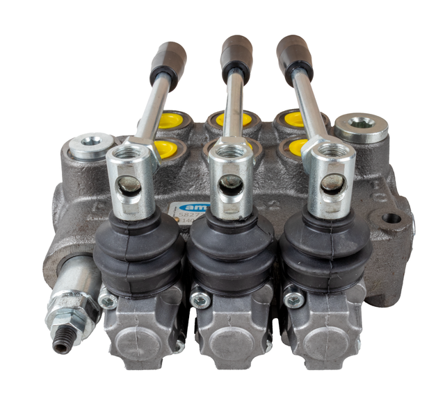 Distributore oleodinamico Ama basic da 3/8” 3 leve 40L/min per trattori - Ama