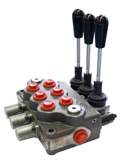 Distributore idraulico da 1/2" a 3 leve doppio effetto 80L - Ama Refluid