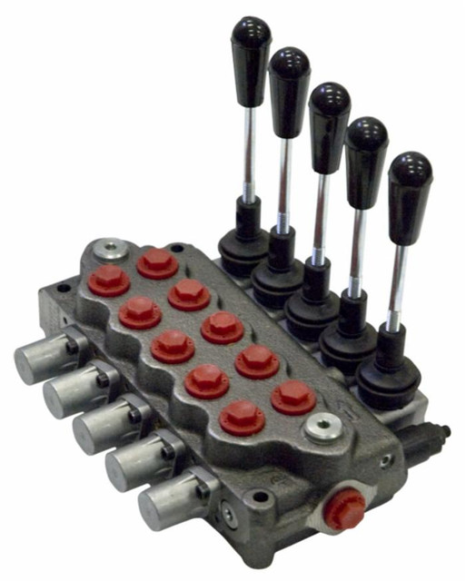 Distributore oleodinamico Ama a 5 leve doppio effetto - 40L - Ama Refluid