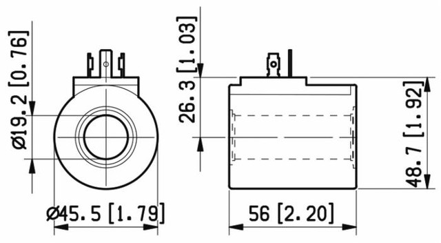 Bobina a 12VDC per elettrodistributori da 50 litri - Bosch Rexroth