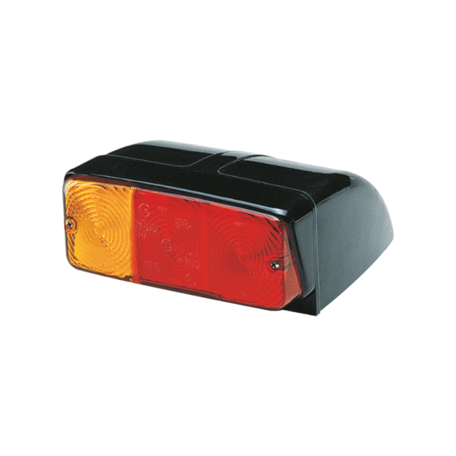 Fanale posteriore alogeno sx 162x70mm con base inclinata - Ama