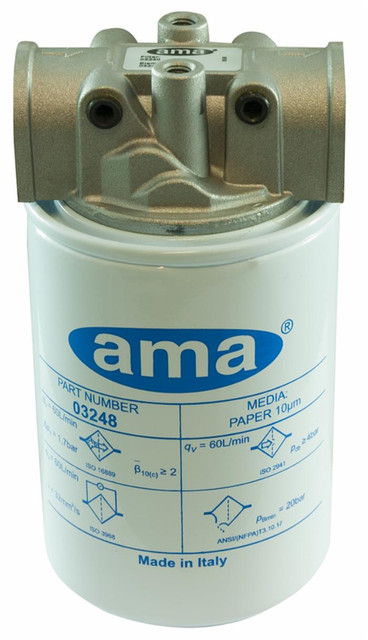 Filtro oleodinamico Spin-on sul ritorno da 3/4" 60µ - Ama Refluid
