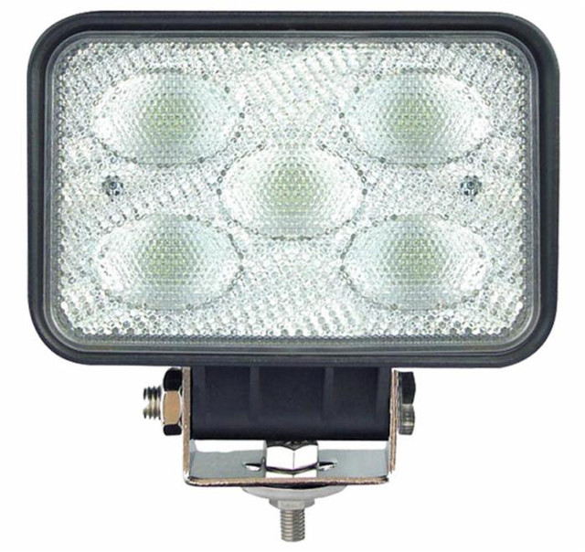 Faro da lavoro 5 LED CREE rettangolare ad ampio raggio 120° 50W IP67 e IP69K - Ama