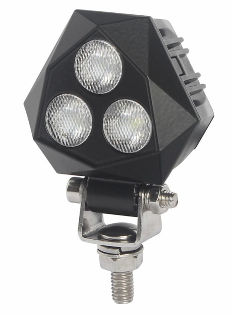 Faro da lavoro 3 LED triangolare ad ampio raggio freddo 9W IP67 - Ama
