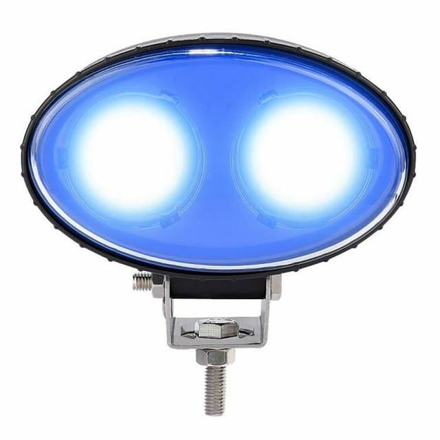 Faro da lavoro ovale 2 LED CREE a lungo raggio blu 10W IP67 - Ama