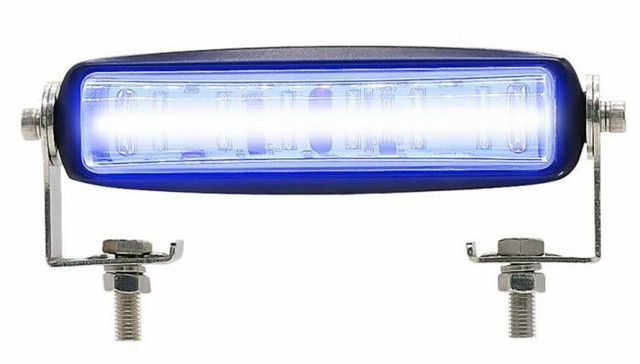 Barra di segnalazione a 6 LED blu da 18W per carrelli elevatori IP67 - Ama