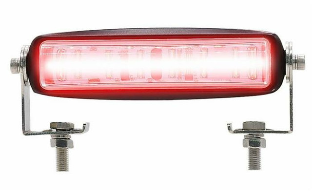Barra di segnalazione a 6 LED rossa 18W per carrelli elevatori IP67 - Ama