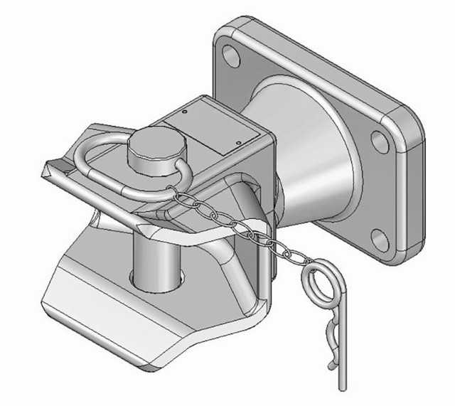 Gancio omologato perno 31mm interasse 120x55mm - Ama