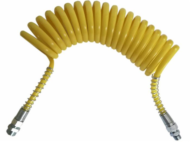 Tubo spiralato giallo con raccordi M16x1,5-M22x1,5 - Ama