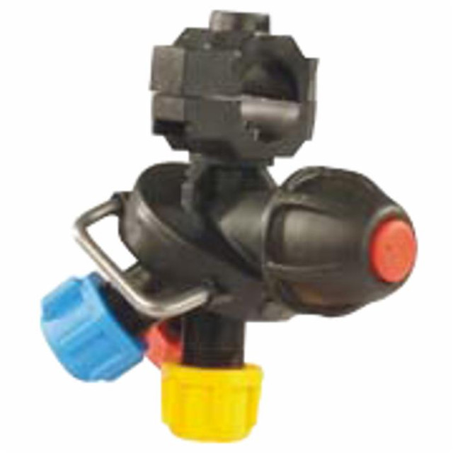 Portagetto per diserbo a 3 vie con antigoccia a membrana con testina filettata G 3/8' - Arag