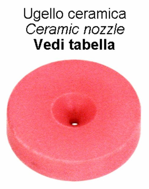 Ugello in ceramica AMT Ø 15x3 con foro Ø 1mm - Ama