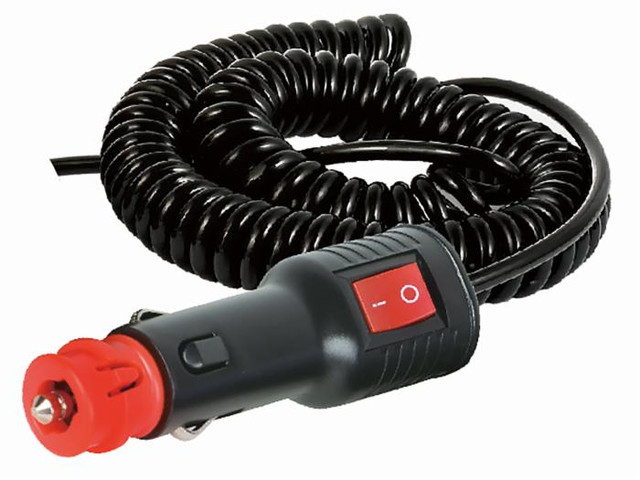 Cavo spiralato con spina accendisigari on/off 3,5m - Ama