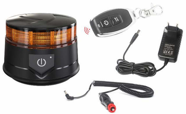 Lampeggiante a LED con telecomando e batteria 12/24V - Ama