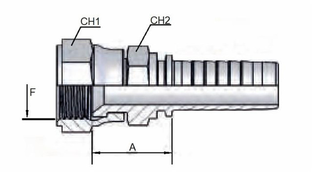 Raccordo JIS femmina dritto M24x1,5 - tubo 5/8" - Ama Refluid