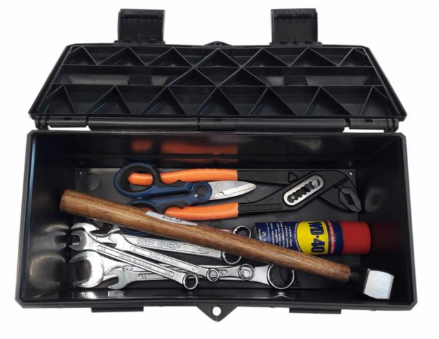 Cassetta porta attrezzi 420x125x125mm con utensili - Ama