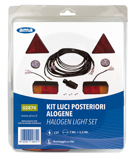 Kit fanali 12 V con cavo 5 poli - Ama Kit fanali 12 V con cavo 5 poli - Ama