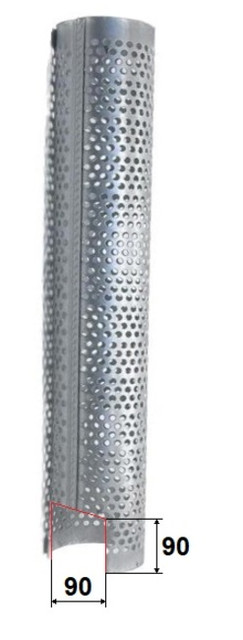 Griglia antiscottatura marmitta Ø 130mm altezza 830mm - No brand