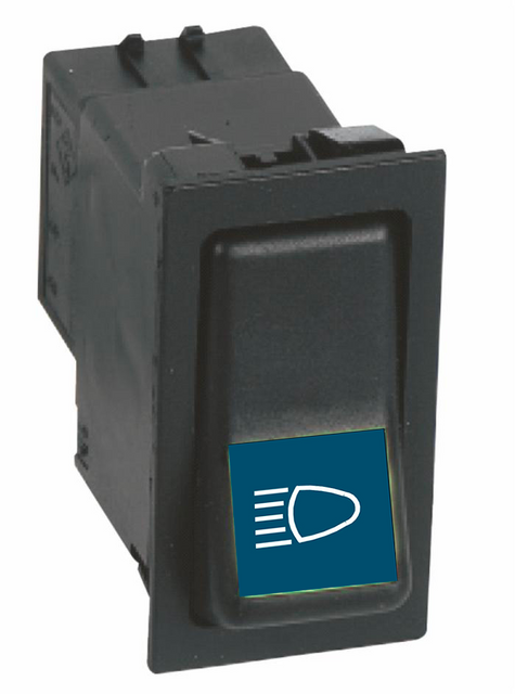 Interruttore basculante ON-OFF 12V fari abbaglianti - Ama