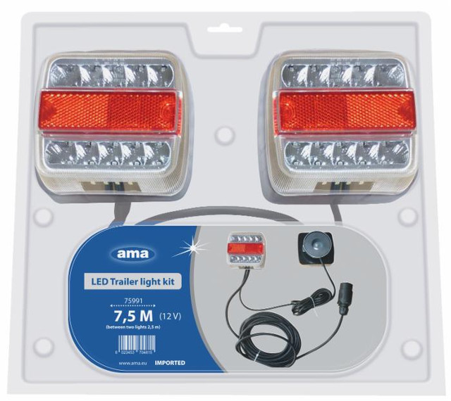 Kit magnetico con fanali a led con cavo a 5 poli da 12/4 m - Ama