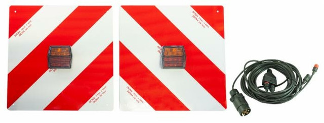 Kit pannelli 423x423mm con fanali LED 12V per segnalazione su strada - Ama