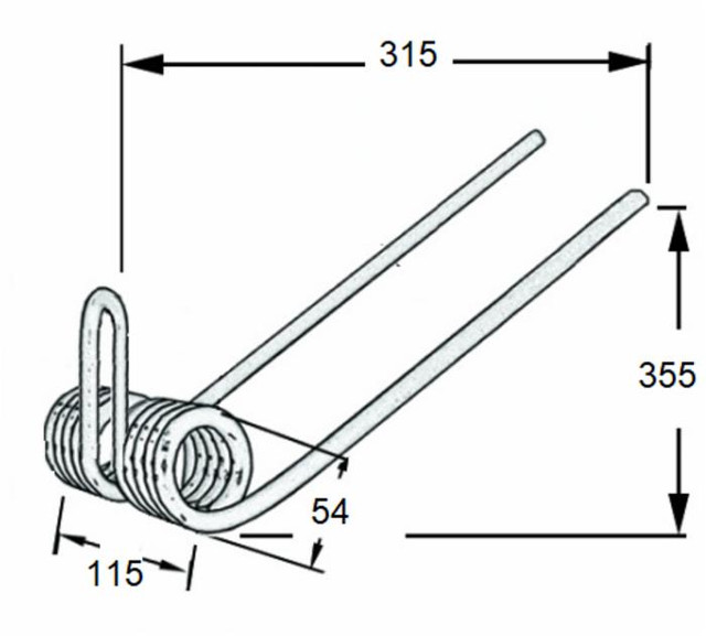 Dente seminatrice anteriore adattabile Gaspardo 16940091 filo 8 - Ama