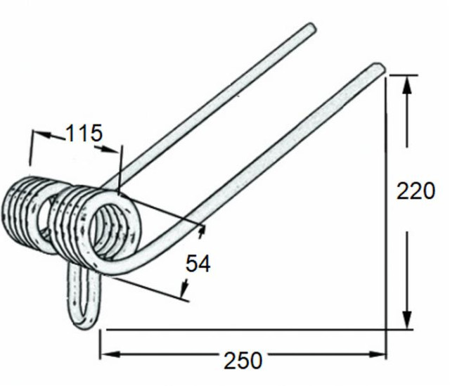 Dente seminatrice posteriore adattabile Gaspardo 18904190 filo 8 - Ama