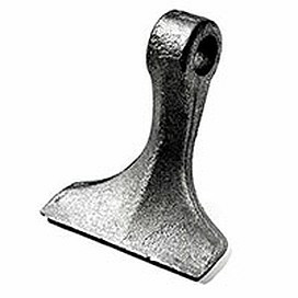 Mazza trincia lunghezza 126mm larghezza 120mm con foro Ø 25,5mm adattabile a originale Agrimaster - Ama