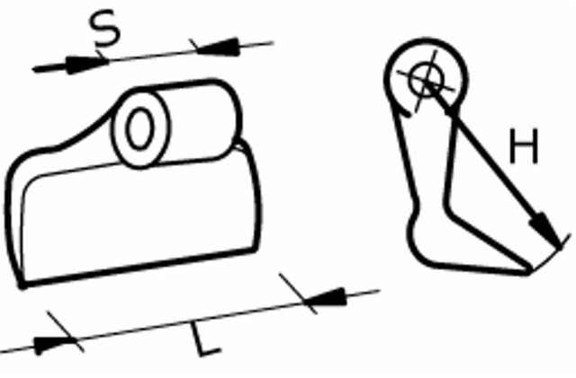Mazza trincia 115x110mm attacco 36mm e foro 16,5mm - Ama