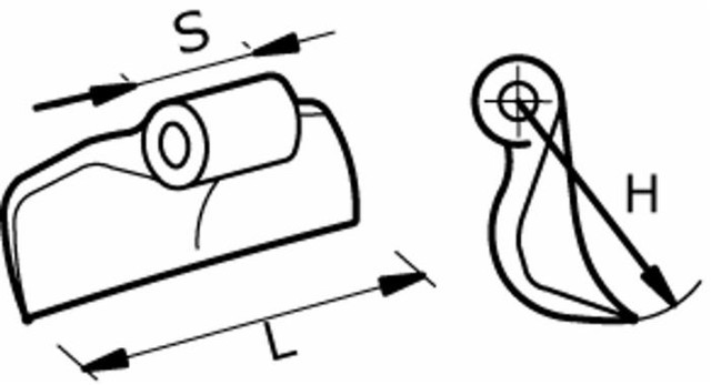 Mazza trincia larghezza 150mm lunghezza 100mm attacco 55mm e foro Ø 16,5mm adattabile a Falconero, Kverneland-Maletti, Sicma, Sovema - Ama