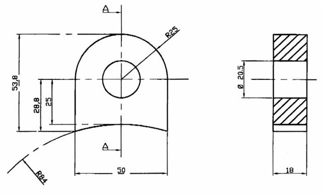 Supporto per mazza trinciasemi altezza 53x50mm senza esagono - Ama