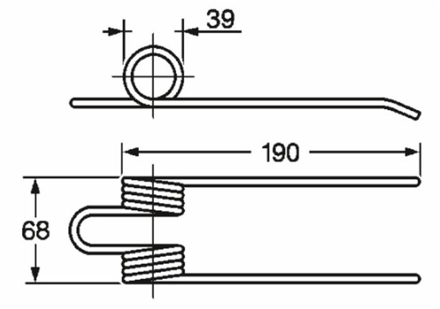 Dente pick-up adattabile New Holland 80161367 filo 4,5 - Ama