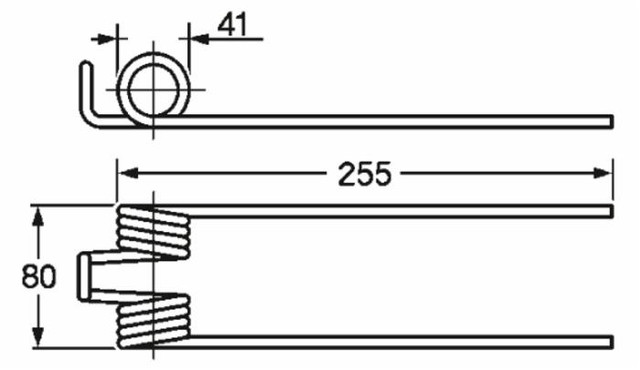 Dente ranghinatore lunghezza 255 adattabile Fontanesi FF34 filo 6 - Ama