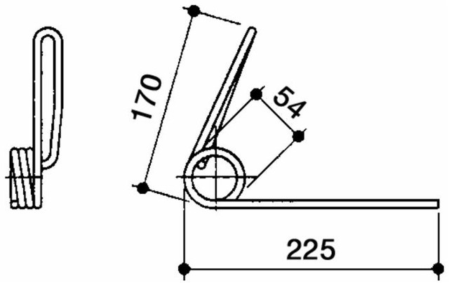 Dente anteriore seminatrice adattabile Carraro - Nodet JF651 e FYX0651 filo 7 - Ama