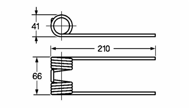 Dente pressa raccoglitrice adattabile John Deere E41833 filo 4,5 - Ama