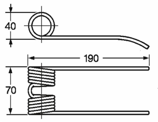 Dente pick-up adattabile new Holland 131673 filo 4,8 - Ama