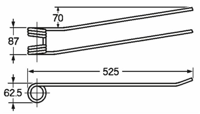 Dente giroandanatore adattabile Stoll 0606811 filo 8,5 - Ama