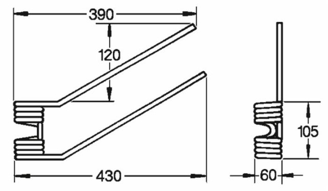 Dente girello sx adattabile Fcr e Gaspardo filo 9 - Ama