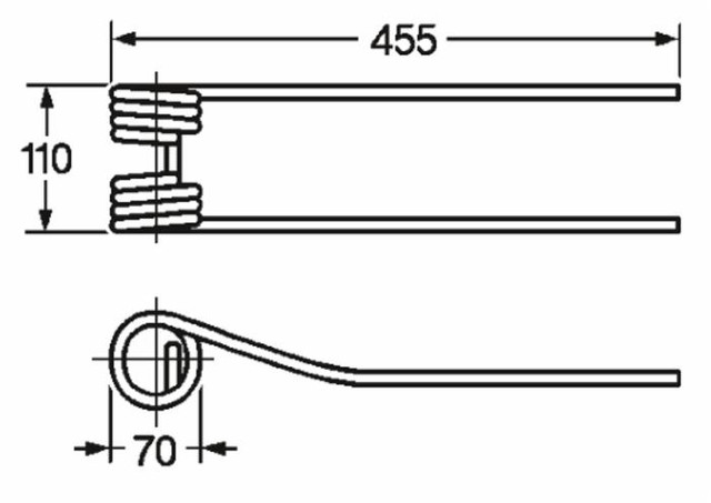 Dente girello attacco inferiore adattabile Galfrè 67/88 filo 9,5 - Ama