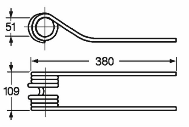 Dente girello adattabile Fahr 16502744 06565574 e Morra 575020 filo 10 - Ama
