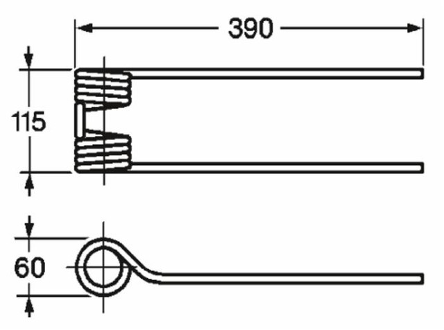 Dente girello adattabile Pz Fanex filo 9 - Ama