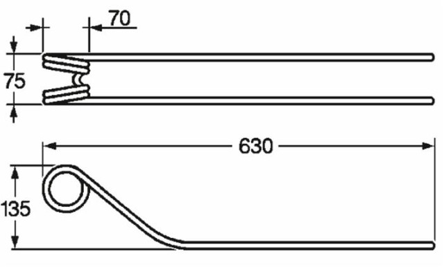 Dente giroandanatore adattabile Krone filo 9,5 - Ama