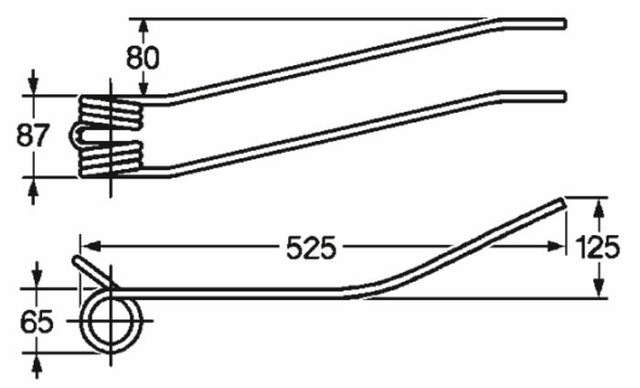 Dente giroandanatore adattabile Slam a 3 spire filo 9 - Ama