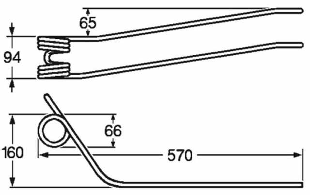 Dente giroandanatore adattabile Slam 13050536 filo 9,5 - Ama