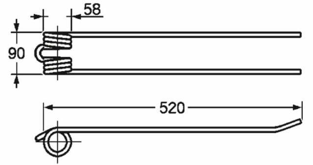 Dente giroandanatore adattabile Stoll 0621811 filo 9 - Ama