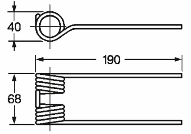 Dente pick-up adattabile Claas 8261661 filo 5,5 - Ama