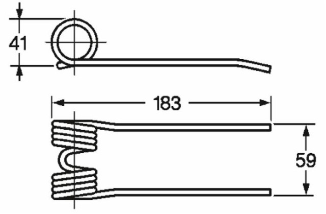 Dente pick-up per rotopressa Ø 5,5mm adattabile Laverda - Ama
