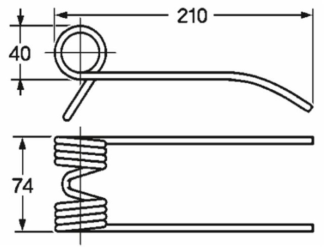 Dente pick-up adattabile Feraboli 1800009 filo 5,5 - Ama