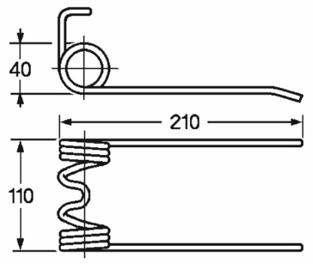 Dente pick-up per rotopressa Ø 5,5mm adattabile Italo Svizzera - Ama